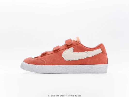 Nike Blazer Low Suede Velcro Strap Sneakers Orange CT4594-400