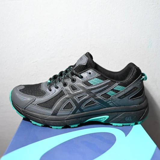 Asics Gel-Venture 6 Trail Running Shoes Black Grey Teal