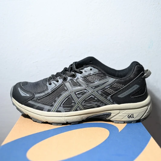 ASICS Gel-Venture Trail Running Shoes Black Grey Mesh