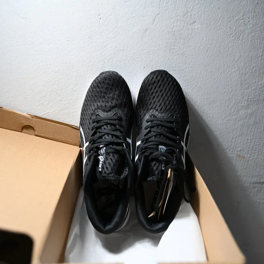 Asics Running Shoes Black White Mesh HYPER SPEED 1011B025