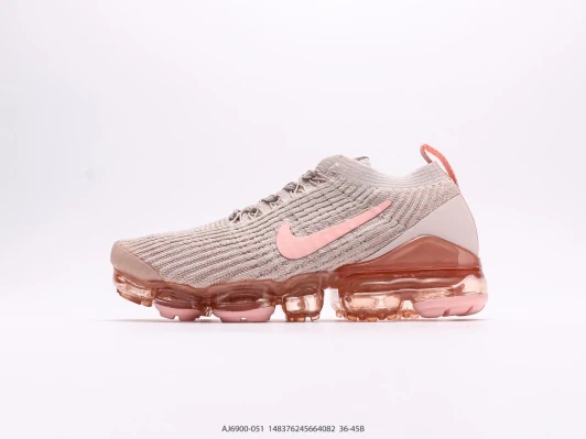 Nike Air VaporMax 3 Knit Running Shoes Pink Beige AJ6900-051