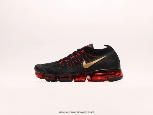 Nike Air VaporMax Flyknit Black Gold Red