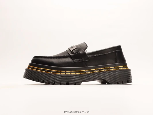 Platform Loafer Black Leather Chunky Sole
