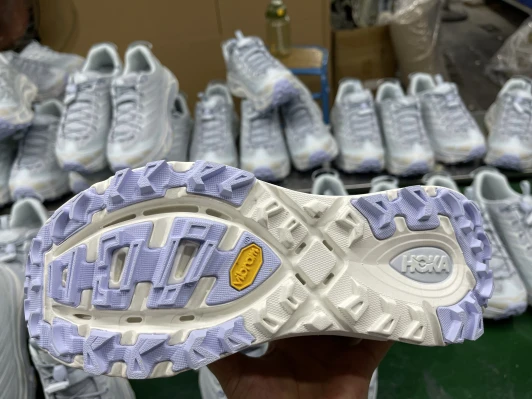 Hoka Running Shoes White Mesh Speckled Accent