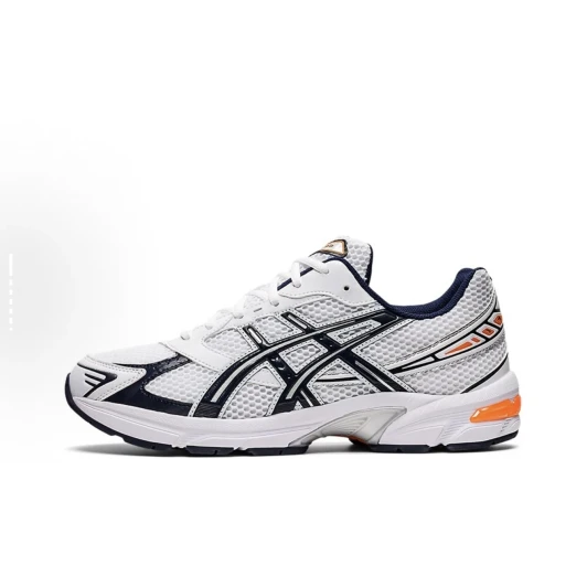 Asics Running Shoes White Navy Orange Mesh Asics Running Shoes White Navy Orange Mesh