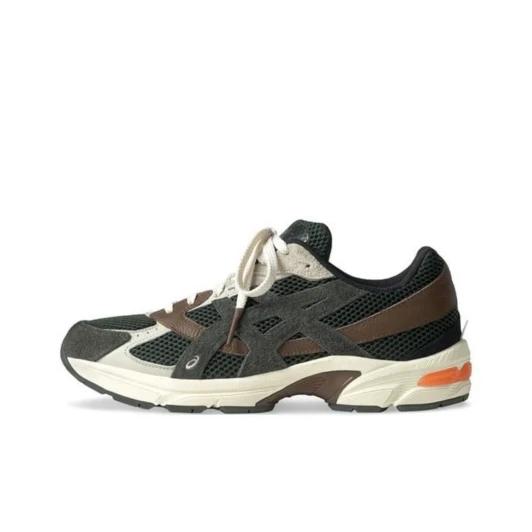 Asics Gel-Kayano 14 Sneakers Black Brown Suede Mesh