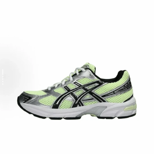 Asics Running Shoes Light Yellow Silver Black Mesh