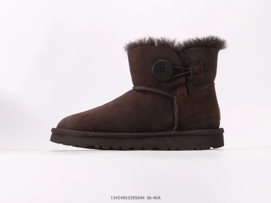 UGG Boots Brown Suede Button Detail Winter