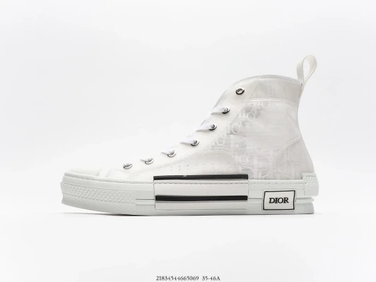 Dior High Top Sneakers White Mesh Monogram Lace Up