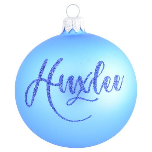 Baby Blue Coming Soon - Personalised Christmas Bauble - 8cm