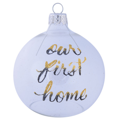 Clear Plain - Personalised Christmas Bauble - 8cm