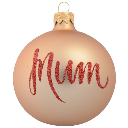 plain gold bauble 8cm with name 2