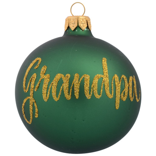 plain green bauble 8cm personalised 2