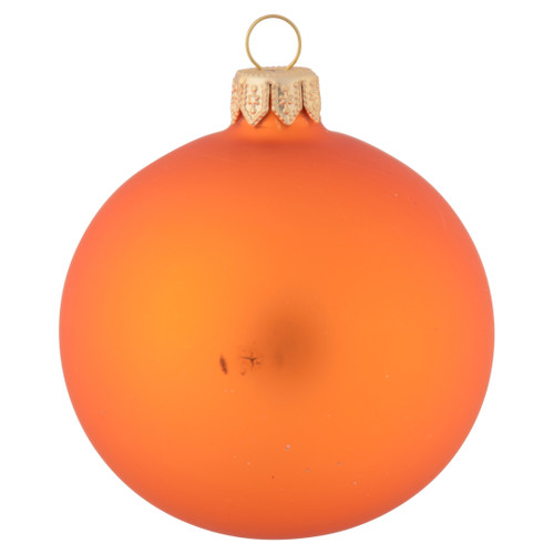personalised christmas bauble orange plain