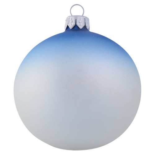 Snowman Friends Personalised Christmas Bauble - Baby Blue - 8cm back