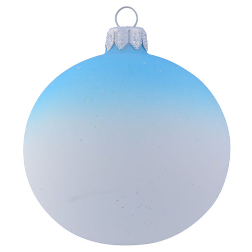 Christmas Tree Dressed with Colourful Baubles Personalised - Baby Blue - 8cm back