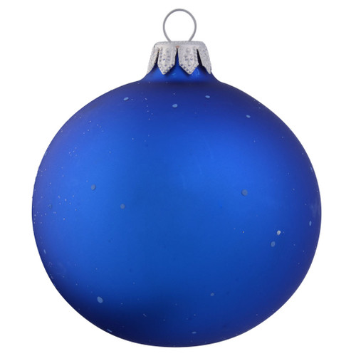 Santa Delivering Presents Personalised Christmas Bauble - Blue - 8cm back
