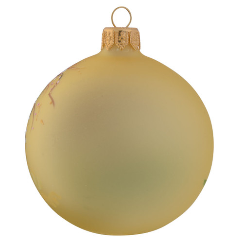 Blossoming Tree Personalised Christmas Bauble - Gold - 8cm back