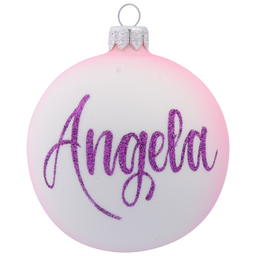 personalised christmas bauble with angel