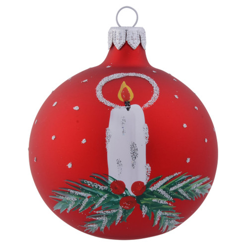 In Loving Memory Personalised Christmas Bauble - Red - 8cm front