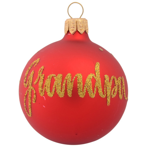 Gold Shooting Star on Red Personalised Christmas Bauble with writing - 6cm