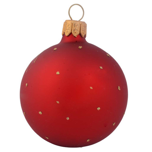 Gold Shooting Star on Red Personalised Christmas Bauble - 6cm