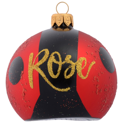 cute ladybug personalised christmas bauble