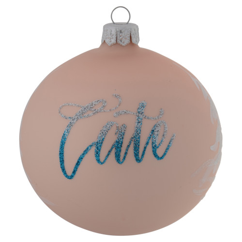 Baby Pink Princess Personalised Christmas Bauble - 10cm