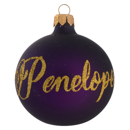 purple plain christmas bauble