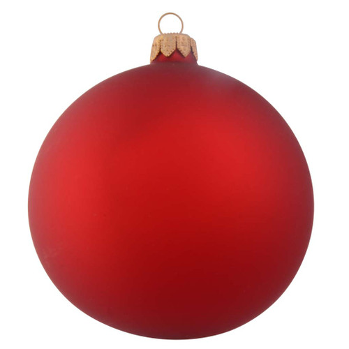 Red Plain Personalised Christmas Bauble 10cm with name 2