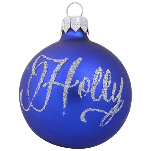 blue shooting star personalised christmas bauble