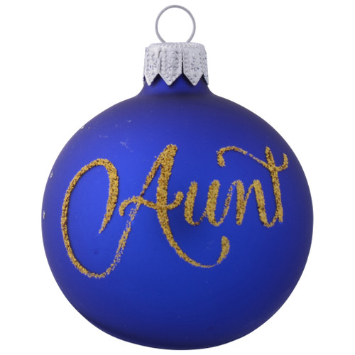blue christmas bauble with shooting star