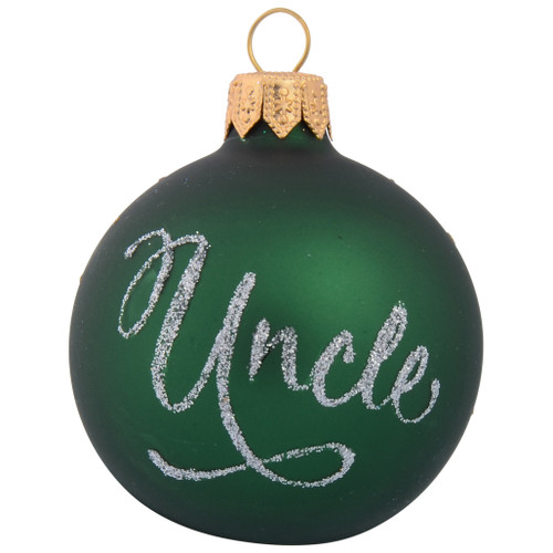 green shooting star personlised christmas bauble 6cm with writing 2