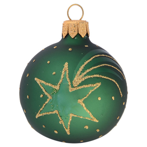green shooting star personlised christmas bauble
