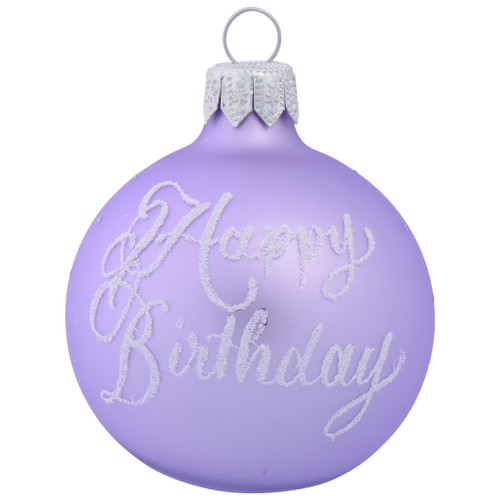 lavender shooting star personalised christmas bauble