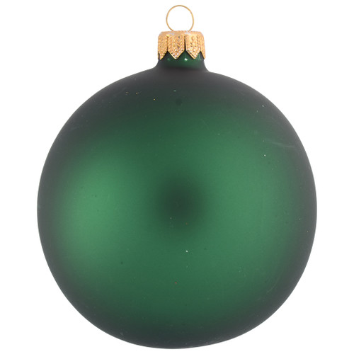 large plain green christmas bauble