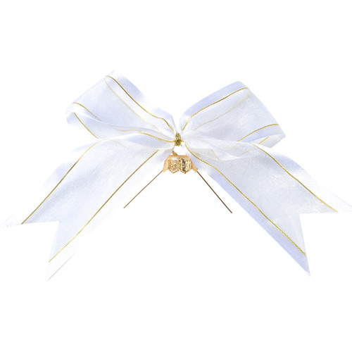 white bow for bauble