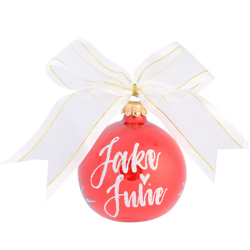 white bow for bauble