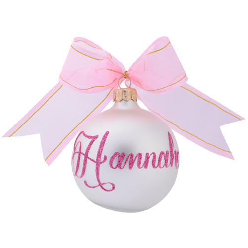 pink bow for bauble