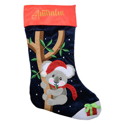 christmas stocking with koala