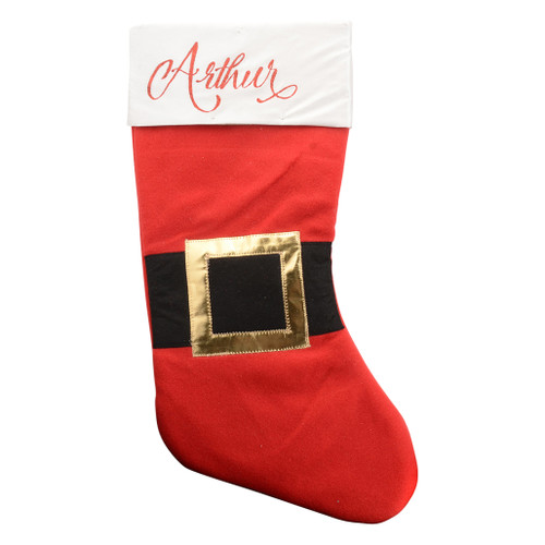 christmas stocking with santa belt