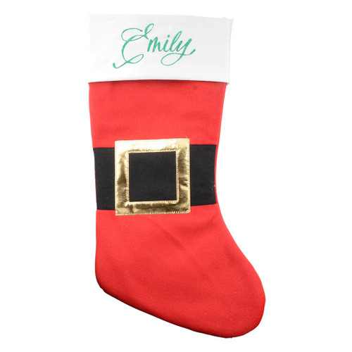 christmas stocking with santa belt