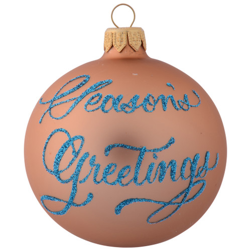 plain rose gold bauble 8cm personalised