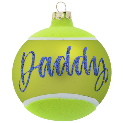tennis personalised christmas bauble