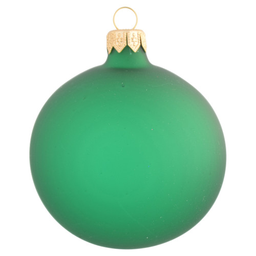 Frosted Green Plain - Personalised Christmas Bauble - 8cm