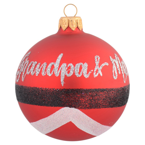 Red Santa Belt Personalised Christmas Bauble - 8cm