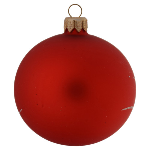 Red Christmas Ornament with Dove - 8cm - Back