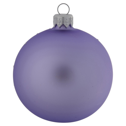 Lavender Personalised Christmas Bauble with Silver Shooting Star - 8cm - Back