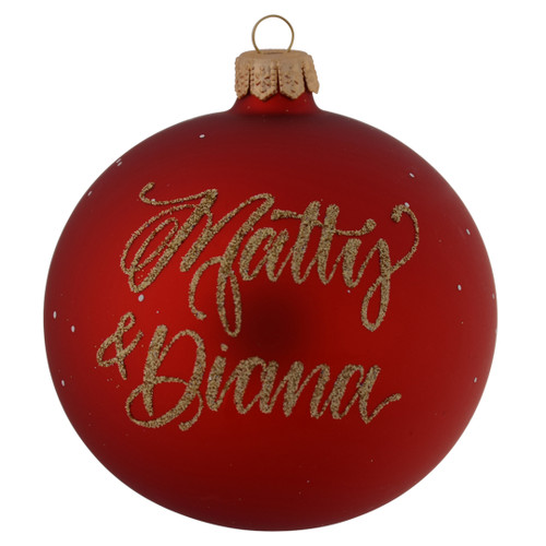Large Red Reindeer Personalised Christmas Bauble - 10cm