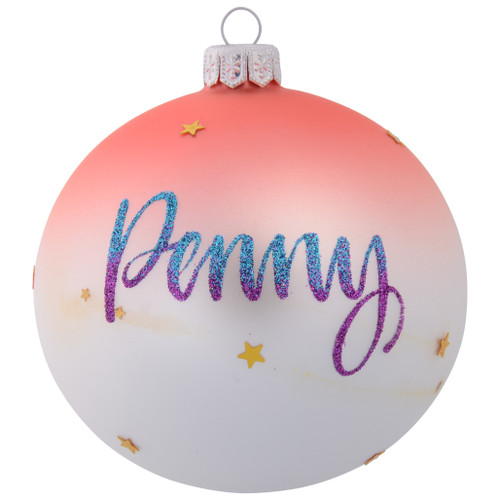 Baby Pink Pony Personalised Christmas Bauble - 10cm